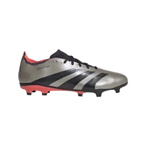 adidas Predator League Firm Ground Soccer Cleats | Platinum Metallic-Aurora Black-Turbo | Men's