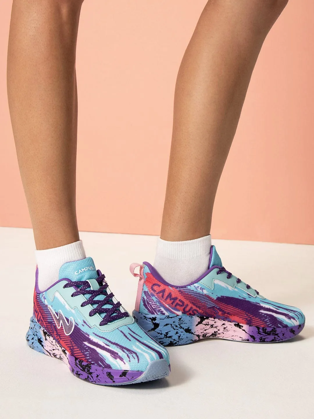 CAMP SHIMMER Blue Women's Running Shoes