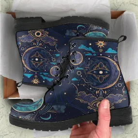Celestial Moon Women's Vegan Leather Boots