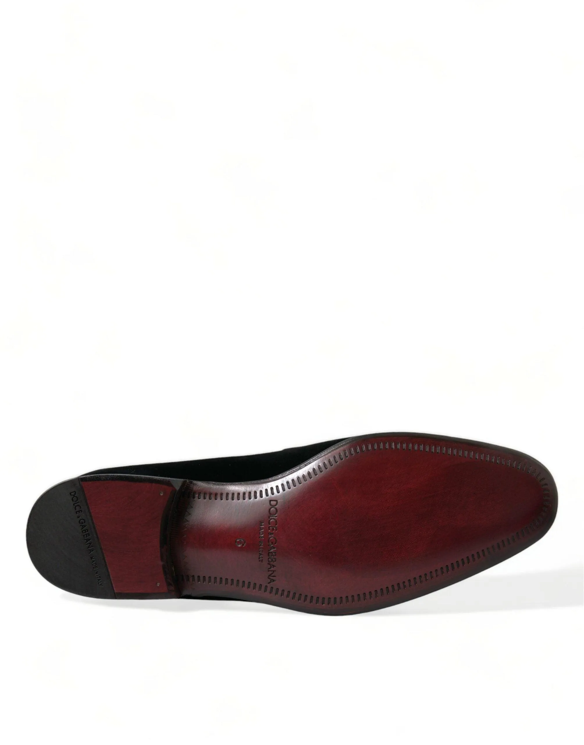 Dolce & Gabbana Elegant Black Velvet Loafers - Herre Luxury Footwear