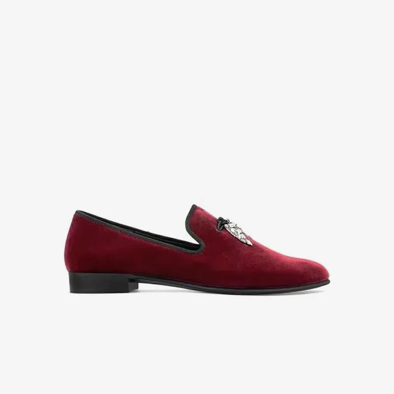 Loafers with Metallic Insect Accents