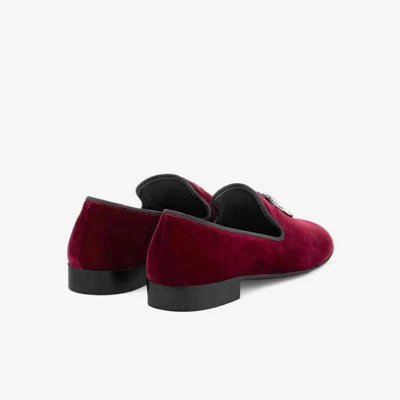Loafers with Metallic Insect Accents