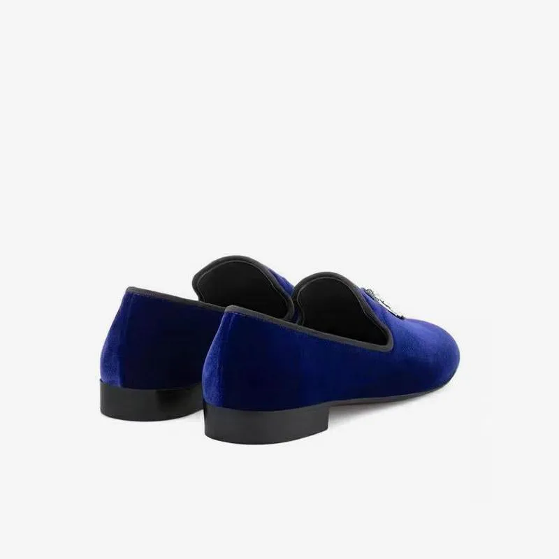 Loafers with Metallic Insect Accents