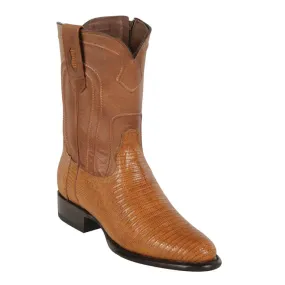 Los Altos Boots Mens #69Z0753  Roper W/Zipper Style | Genuine Teju | Color Antique Sanddle