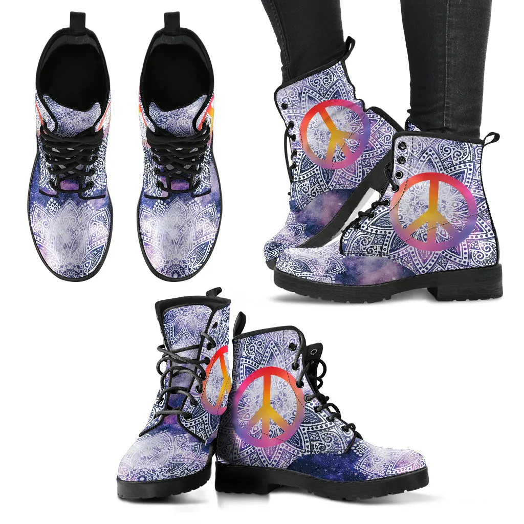 Mandala Peace Handcrafted Boots