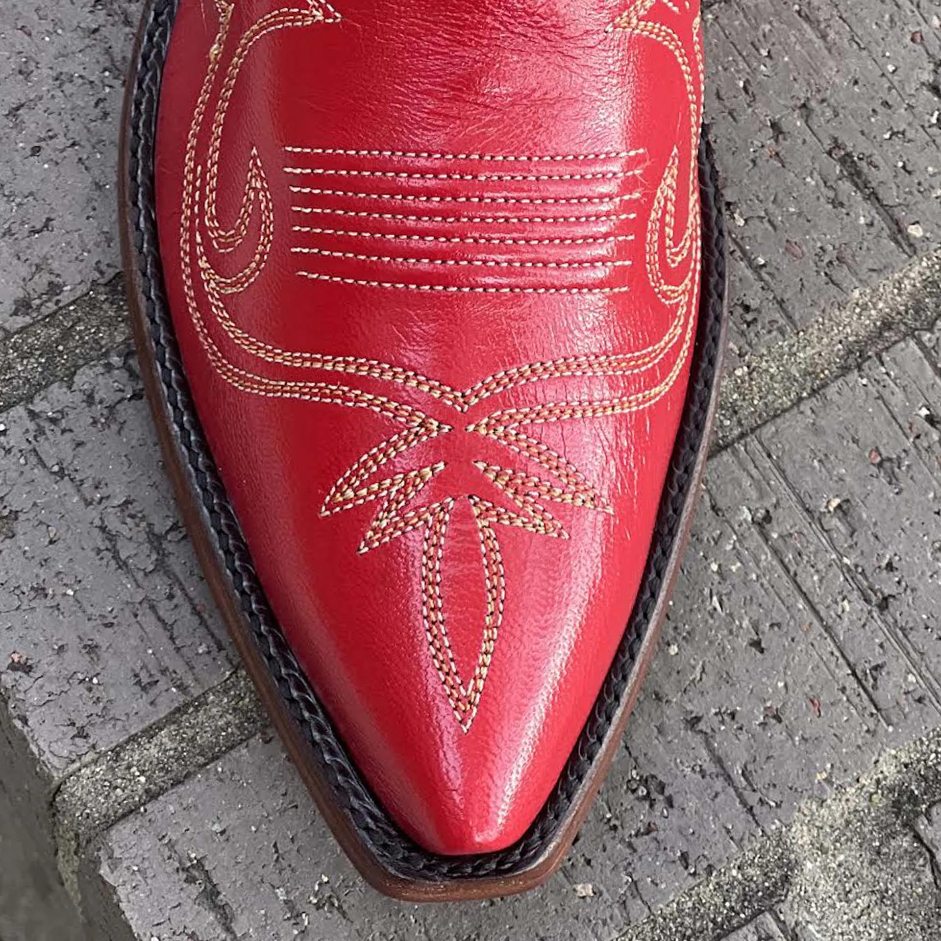 Red and Bone Inlay Western