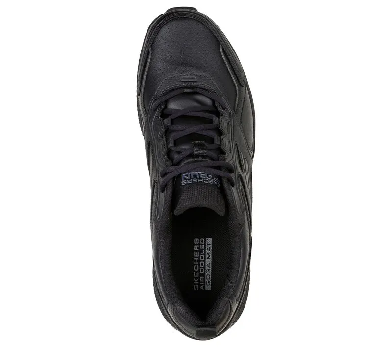 Skechers GO RUN Consistent - Up Time #:220085 Black Leather