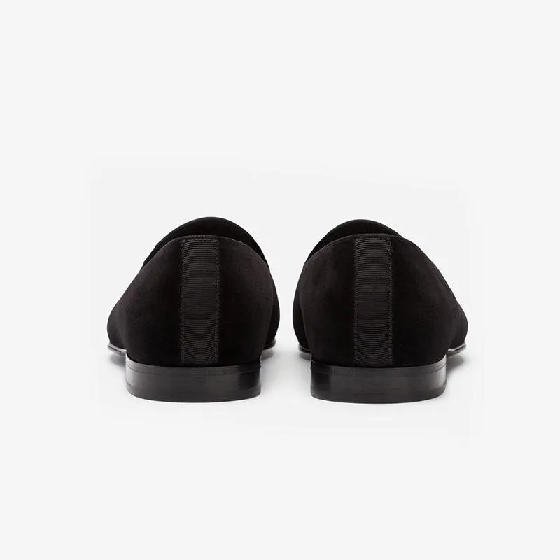 Tuxedo Velvet Loafers Tie Dress Shoes