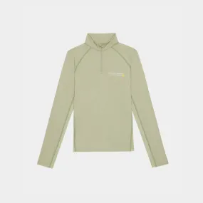Women's Graphic Performance Quarter Zip - Sage/Orange